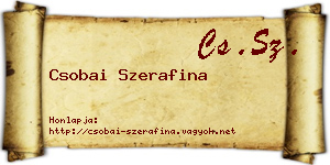 Csobai Szerafina névjegykártya